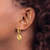 Rhodium-Plated 14K Two-Tone Gold Polished / Diamond-Cut Dangle Leverback Drop Earrings, 41.3 mm - View 3