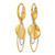 Rhodium-Plated 14K Two-Tone Gold Polished / Diamond-Cut Dangle Leverback Drop Earrings, 41.3 mm - View 4