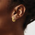 14K Yellow Gold Polished and Grooved Hinged Hoop Earrings, 15.75 mm - View 3