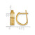 14K Yellow Gold Polished and Grooved Hinged Hoop Earrings, 15.75 mm - View 5