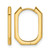 14K Yellow Gold Hollow Polished Hinged Hoop Earrings, 18 mm