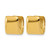 14K Yellow Gold Hollow Polished Puff Square Hinged Hoop Earrings, 11.85 mm - View 4