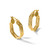 14K Yellow Gold Polished and Twisted Hoop Earrings, 19.5 mm - View 6