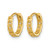 14K Yellow Gold Polished Curb Link Round Hinged Hoop Earrings, 9.5 mm - View 2