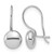 Rhodium-Plated 14K White Gold Polished Drop Button French Wire Earrings, 16.4 mm