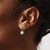 Rhodium-Plated 14K White Gold Polished Drop Button French Wire Earrings, 16.4 mm - View 3