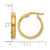 14K Yellow Gold Polished and Satin Round Hoop Earrings, 18 mm - View 5