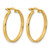 14K Yellow Gold Polished Greek Key Round Hoop Earrings, 24 mm - View 4