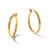 14K Yellow Gold Polished Greek Key Round Hoop Earrings, 24 mm - View 6