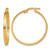 14K Yellow Gold Polished Greek Key Round Hoop Earrings, 28 mm