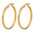 14K Yellow Gold Polished Greek Key Round Hoop Earrings, 28 mm - View 2