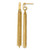 14K Yellow Gold Hollow Polished Fancy Curb Link Tassel Post Dangle Earrings, 56 mm