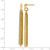 14K Yellow Gold Hollow Polished Fancy Curb Link Tassel Post Dangle Earrings, 56 mm - View 5