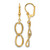 Rhodium-Plated 14K Two-Tone Gold Polished/Texture/Diamond-Cut Oval Leverback Dangle Earrings, 44.3 mm