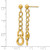 14K Yellow Gold Polished Fancy Curb Link Post Dangle Earrings, 38 mm - View 5