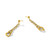 14K Yellow Gold Polished Fancy Curb Link Post Dangle Earrings, 38 mm - View 6