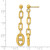 14K Yellow Gold Hollow Polished Anchor Link Post Dangle Earrings, 40.75 mm - View 5