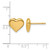 14K Yellow Gold Polished Heart Stud Earrings, 9.6 mm - View 5