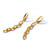 14K Yellow Gold Hollow Polished Fancy Oval Link Leverback Dangle Earrings, 58.5 mm - View 6