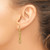 14K Yellow Gold Hollow Polished Wavy Elongated Oval Link Post Dangle Earrings, 35.75 mm - View 3