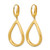 14K Yellow Gold Hollow Polished Open Teardrop Leverback Dangle Earrings, 47.5 mm - View 4