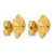 14K Yellow Gold Polished and Brushed Fancy Stud Earrings, 11 mm - View 4