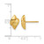 14K Yellow Gold Polished and Brushed Fancy Stud Earrings, 11 mm - View 5