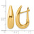 14K Yellow Gold Polished Fancy Tapered Teardrop Hinged Hoop Earrings, 24.45 mm - View 5
