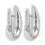 Rhodium-Plated 14K White Gold Polished Teardrop Hinged Hoop Earrings, 24.45 mm - View 4