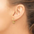 14K Yellow Gold Polished 2.0 mm Flat Oval Post J-Hoop Earrings, 18 mm Long - View 3