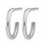 Rhodium-Plated 14K White GoldWhite Gold Polish 2.0 mm Flat Oval Post J-Hoop Earrings, 18 mm Long - View 2