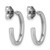 Rhodium-Plated 14K White GoldWhite Gold Polish 2.0 mm Flat Oval Post J-Hoop Earrings, 18 mm Long - View 4