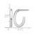 Rhodium-Plated 14K White GoldWhite Gold Polish 2.0 mm Flat Oval Post J-Hoop Earrings, 18 mm Long - View 5