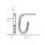 Rhodium-Plated 14K White Gold Polished 2.0 mm Oval Post J-Hoop Earrings, 16 mm Long - View 5