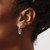 Rhodium-Plated 14K White Gold Polished 1.8 mm Oval Post J-Hoop Earrings, 21 mm Long - View 3