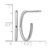 Rhodium-Plated 14K White Gold Polished 1.8 mm Oval Post J-Hoop Earrings, 21 mm Long - View 5
