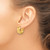 14K Yellow Gold Hollow Polished 7.7 mm Round Hoop Earrings, 18 mm Long - View 3