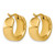 14K Yellow Gold Hollow Polished 7.7 mm Round Hoop Earrings, 18 mm Long - View 4