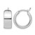 Rhodium-Plated 14K White Gold Hollow Polished 7.7 mm Round Hoop Earrings, 18 mm Long