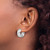 Rhodium-Plated 14K White Gold Hollow Polished 7.7 mm Round Hoop Earrings, 18 mm Long - View 3