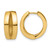 14K Yellow Gold Hollow Polished Fancy Tapered Hinged Round Hoop Earrings, 16.9 mm