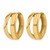 14K Yellow Gold Hollow Polished Fancy Tapered Hinged Round Hoop Earrings, 16.9 mm - View 2