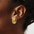 14K Yellow Gold Hollow Polished Fancy Tapered Hinged Round Hoop Earrings, 16.9 mm - View 3