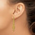 14K Yellow Gold Hollow Polished Fancy 3-Strand Cable Link Post Dangle Earrings, 45 mm - View 3