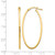 14K Yellow Gold Hollow Polished Oval Hoop Earrings, 40 mm - View 4