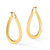 14K Yellow Gold Hollow Polished Twisted Oval Hoop Earrings, 38 mm - View 5