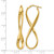 14K Yellow Gold Hollow Polished Infinity Hoop Earrings, 46 mm - View 4