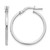 Rhodium-Plated 14K White Gold Hollow Polished Hoop Earrings, 20 mm, 1.5 mm Wide
