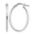 Rhodium-Plated 14K White Gold Hollow Polished Oval Hoop Earrings, 23 mm