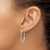 Rhodium-Plated 14K White Gold Hollow Polished Oval Hoop Earrings, 23 mm - View 3